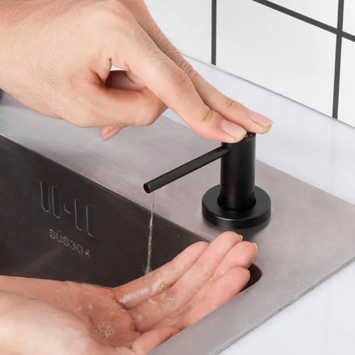 Miniatura 5 de Gappo Dispensador de jabón para fregadero de cocina, bomba de encimera de acero inoxidable dispensador de jabón integrado con tubo de extensión