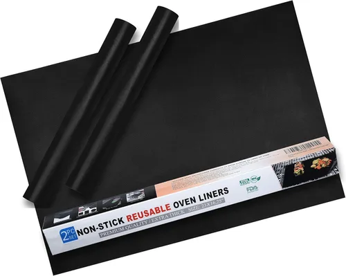 Revestimientos de horno para la parte inferior del horno – Revestimiento de horno reutilizable antiadherente resistente para hornos de gas y