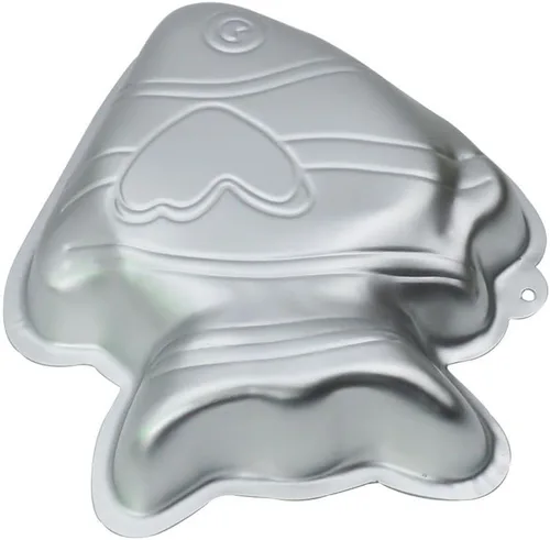 Miniatura 3 de WOBATOY Wotoy - Molde para hornear pasteles de pescado de aluminio, 10 pulgadas