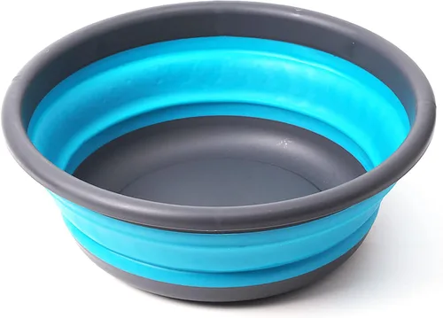 Lavabo portátil plegable de 5 L, sartenes de cocina de 5 litros, lavabo plegable para suministros de camping, marina, accesorios para remolques de