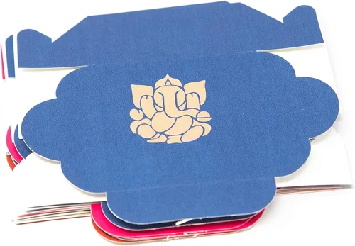 Miniatura 4 de Desi Favors Ganesh Cajas dulces para dulces indios, galletas, golosinas, mithai, dulces, cajas de regalo hechas a mano, caja de Mithai a granel