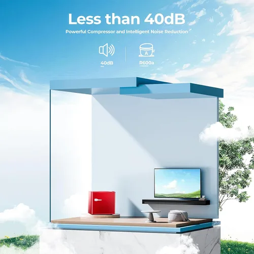 Miniatura 7 de Electactic - Congelador mini de 1.2 pies cúbicos, pequeño congelador vertical con estante removible y control de temperatura ajustable en 7 niveles
