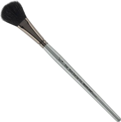 Miniatura 8 de Creative Mark Cepillo para mopa de pelo de cabra – Juego de 2, pelo de cabra natural ovalado de 1/2 pulgada para acuarela, aceite, acrílico y mezcla