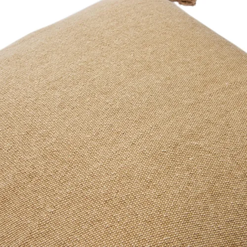 Miniatura 5 de Funda de almohada cuadrada de lona de 20 pulgadas con borlas Beige