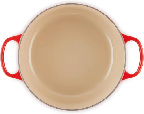 Miniatura 3 de Le Creuset Horno holandés redondo de hierro fundido esmaltado, 5.5 cuartos de galón, Cereza Cerise