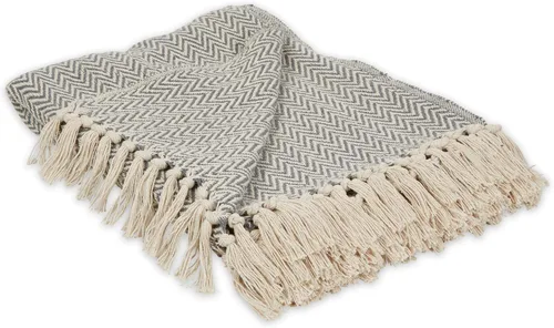 Miniatura 17 de DII Chevron Throw Collection Maneja de mano de algodón, 50x60, alcachofa