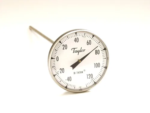 Miniatura 3 de Termómetro Taylor Bi-Therm, de grado superior, metal doble, tallo de 8", Plateado, 1