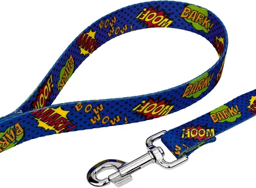 Miniatura 6 de Country Brook Petz - Collar y correa azul Super Dog Martingale - Colección Geek Chic con diseños para cualquier mega fan (1/2 pulgada, 2XS)