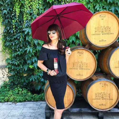 Miniatura 5 de VINRELLA Sombrilla para botella de vino, paraguas para lluvia, paraguas portátil y compacto para viajes, paraguas impermeable y resistente al