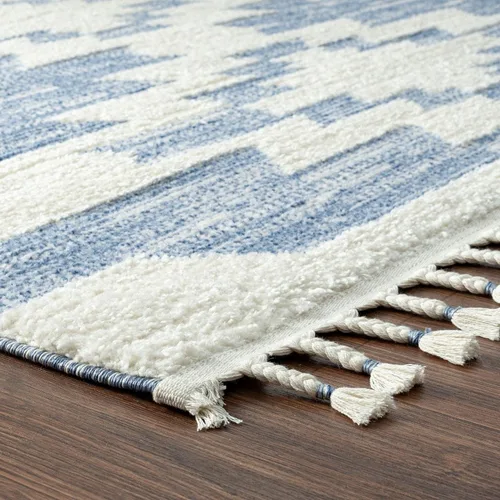 Miniatura 6 de LUXE WEAVERS Ibiza Collection 8068 - Alfombra geométrica suroeste, color azul, 5 x 7
