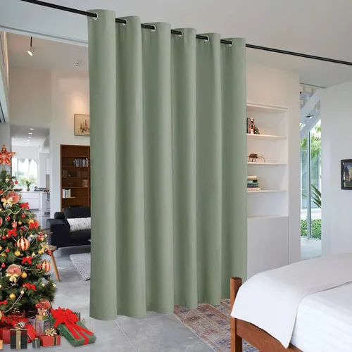 Miniatura 19 de RYB HOME - Cortinas extra largas con bloqueo de luz, persianas opacas insonorizadas para privacidad para cine en casa, oficina, fondo de patio, sala