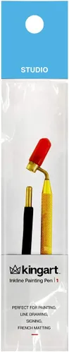 Miniatura 2 de KINGART Bolígrafo de pintura de línea fina de 0.020 in, puntas de latón de línea fina, bolígrafo aplicador de pintura con reservor, herramienta