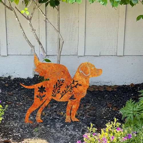 Miniatura 4 de Letrero de metal de bienvenida personalizado para perro Chow Chow con número de casa, placa de escultura de perro Chow Chow Chow, letrero de estaca