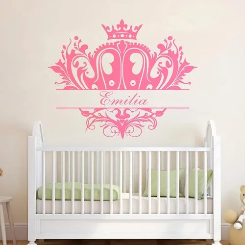 Miniatura 3 de Pegatina de Vinilo Personalizada para Piso y Pared de Boda con Nombres Personalizados y Diseño de Corona - Adhesivo Versátil para Pista de Baile