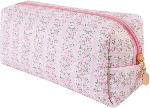 Carry bloom Estuche para lápices para niñas, estuche estético para lápices con cremallera, estuche para bolígrafos, suministros escolares, bolsa de