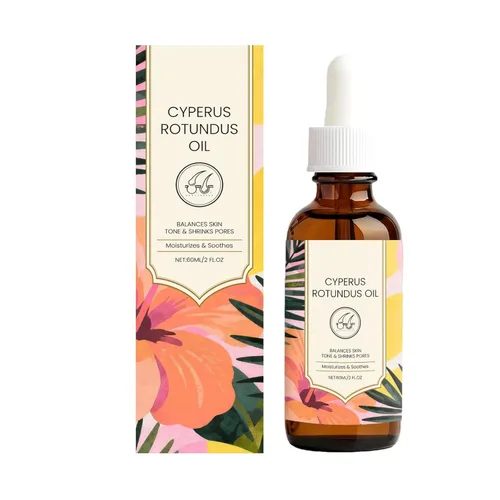 Renovia Cyperus Rotundus Oil Aceite Cyperus Rotundus para depilación, aceite natural para detener el crecimiento del cabello, hidratación calmante