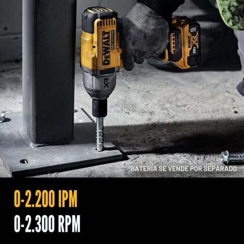 Miniatura 7 de DEWALT Llave de impacto inalámbrica de 20 V MAX, pistola de impacto de 1/2, alto par de 4 velocidades con yunque de anillo de cerdo y luz LED, motor