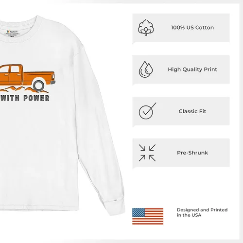 Miniatura 185 de Tee Hunt Camisetas gráficas y camisetas sin mangas para hombre Roll with Power Pickup Truck