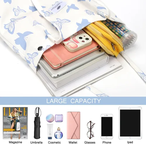 Miniatura 56 de Ayieyill - Bolsa de pana para mujer y niña, con correa de lona para colgar al hombro, bolsa con bolsillo