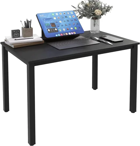 Escritorio para computadora para espacio pequeño, moderno y simple, escritorio para computadora portátil, escritorio de estudio para oficina en Negro