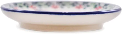 Miniatura 3 de Polmedia Polish Pottery Mini plato, placa de posavasos UNIKAT - Un patrón de cuento de hadas de flores hecho a mano en Boleslawiec Polonia por