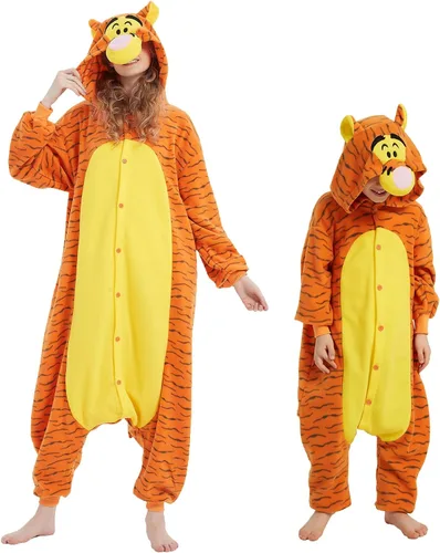 SWEETXIN Pijama unisex para adultos y niños, para Halloween, Navidad, ropa de dormir, traje de cosplay para mujeres y hombres