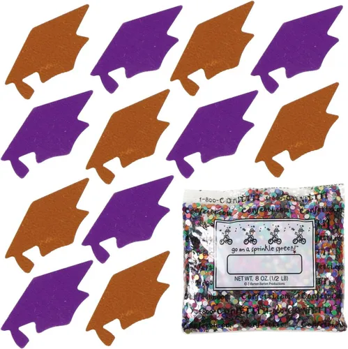 Miniatura 132 de Confetti Grad Cap Negro, Azul Marino Combo - 2 bolsas de media onza (1 oz)