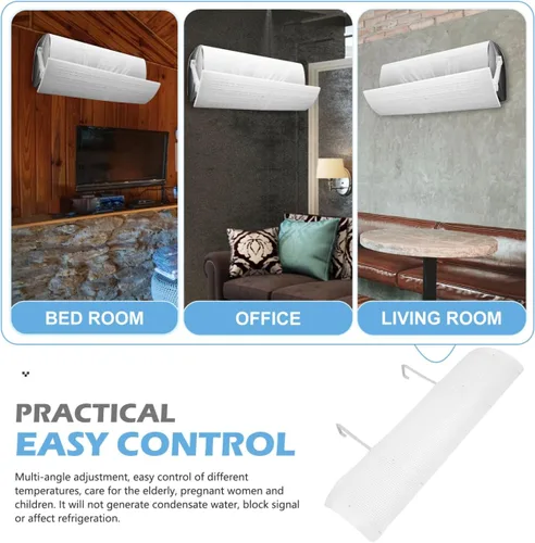 Miniatura 6 de Holibanna 1 Unidades de aire acondicionado Parabrisas Draft Stopper para ventanas Accesorios interiores Aire acondicionado para habitación Deflector