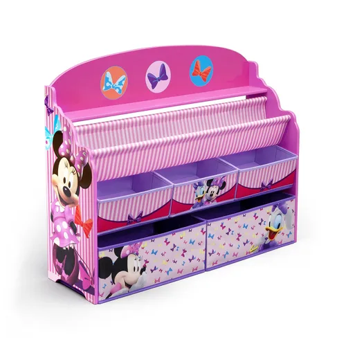 Miniatura 2 de Delta Children Organizador de libros y juguetes de lujo, certificado Greenguard Gold, juego de mesa y silla para niños con almacenamiento
