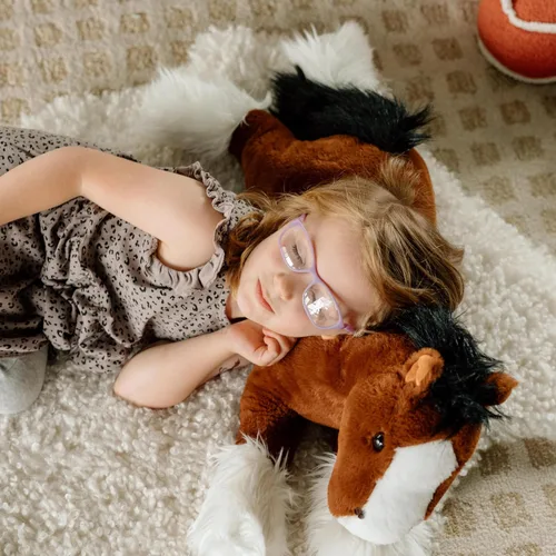 Miniatura 3 de The Petting Zoo Clydesdale - Peluche de caballo de peluche, regalos para niños, animales de corral Wild Onez, juguete de peluche de caballo marrón
