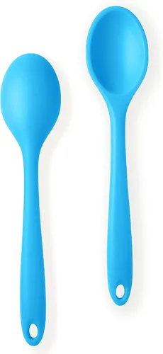 Miniatura 7 de 2 cucharas de silicona para cocinar, resistentes al calor, cucharas de mezcla antiadherentes para cocina, hornear, agitar, mezclar, herramientas