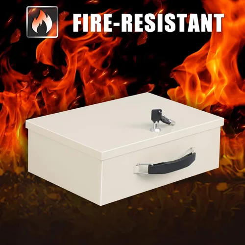 Miniatura 2 de xydled Caja Fuerte Resistente al Fuego Caja Fuerte con Cerradura de Llave para Almacenamiento de Seguridad en Casa y Oficina de Objetos de Valor