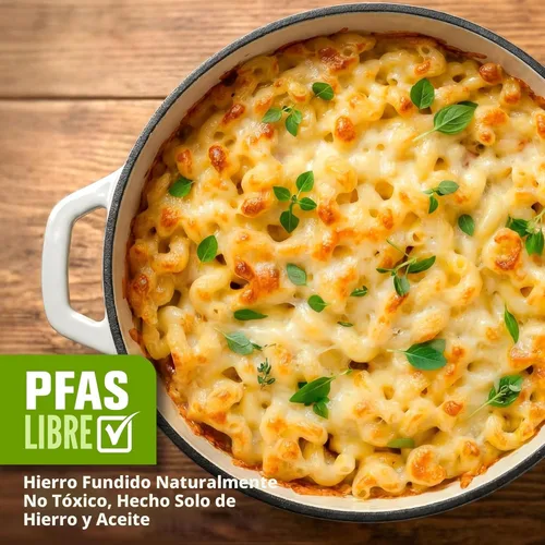Miniatura 3 de MÜELLERHOME Horno holandés de hierro fundido esmaltado, 6 cuartos de galón, resistente, para horno hasta 500 °F, todas las estufas, cazuela con tapa