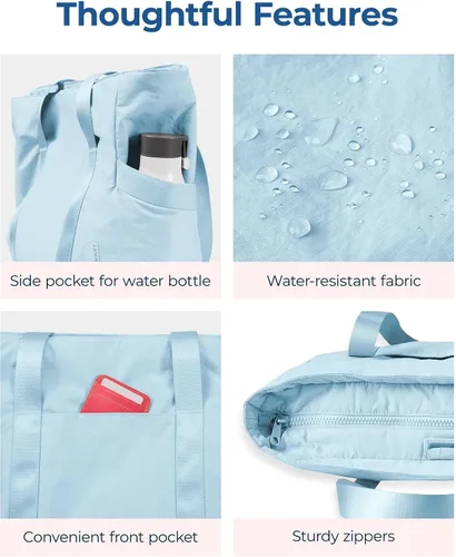Miniatura 5 de BAGSMART Bolsa de yoga para mujer, bolsa de viaje para laptop, pañal, gimnasio, bolsa de yoga con hebilla para esterilla de yoga para deportes