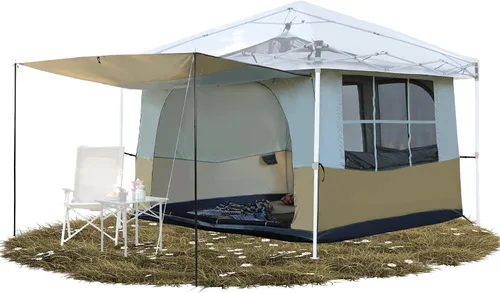Miniatura 13 de REDCAMP Tienda de Campaña con Toldo para Tienda de Toldo Desplegable, Tienda Interior Convierte Toldo de Patas Rectas de 10'x10' o 10'x20' en Tienda