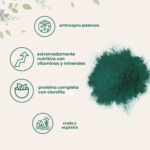 Miniatura 3 de Espirulina orgánica en polvo Micro Ingredients, el mejor superalimento rico en vitaminas y minerales, certificación USDA, 1