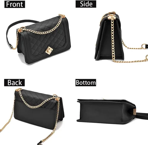 Miniatura 5 de HINFKA Bolso cruzado pequeño para mujer, bolso de hombro de piel sintética, bolso pequeño de embrague, bolso de noche versátil de moda