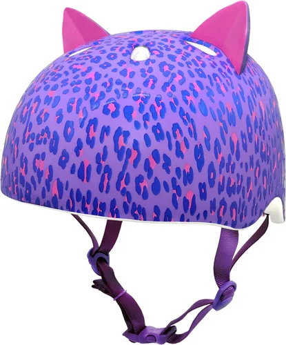 Miniatura 6 de Krash Girls Youth Bike Helmets Leopardo gatito negro