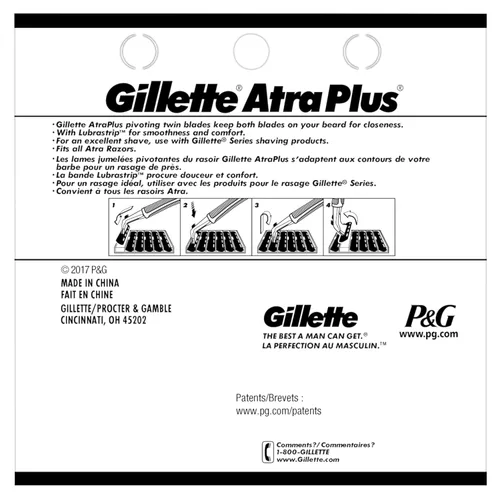 Miniatura 8 de Gillette AltraPlus - Recambios de cuchilla de afeitar para hombre, 10 unidades, tira suave Lubra para suavidad y comodidad
