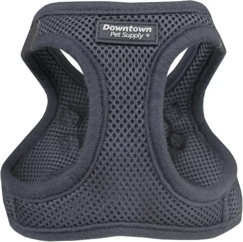 Miniatura 28 de Downtown Pet Supply Arnés para perro sin tirones, tamaño X-Grande, color caqui - Arnés ajustable con tela de malla acolchada y ribete reflectante