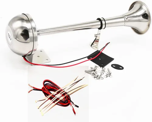 Miniatura 8 de Bocina de coche 160db barco marino potente cuerno plata 12V coche eléctrico cuerno con soporte de montaje trompeta camión cuerno v plata AI-ME202 0