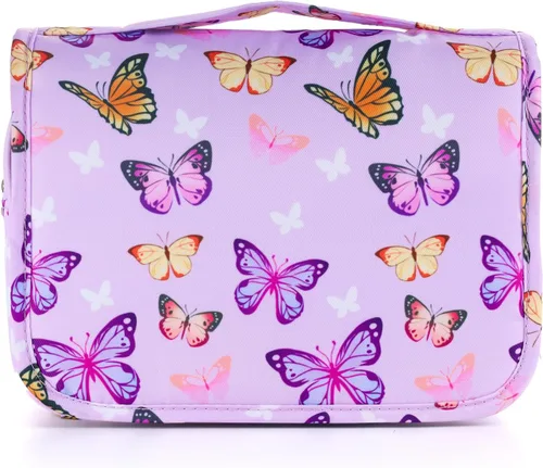 Miniatura 7 de Neceser colgante para niños para niñas y niños, púrpura, ((Butterfly-Purple)