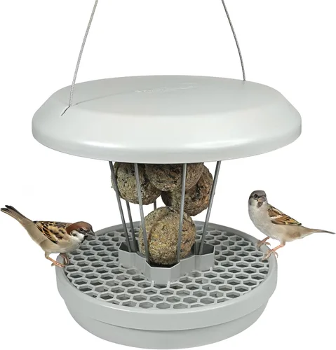 Miniatura 11 de SWISSINNO Comedero para pájaros – Comedero colgante para pájaros sin desorden para exteriores – Smart Birds Davos a prueba de derrames, cardenales