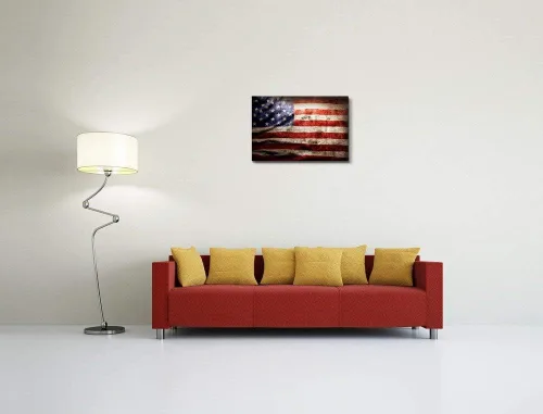 Miniatura 2 de SIGNWIN - Lienzo decorativo para pared, diseño de bandera de Estados Unidos