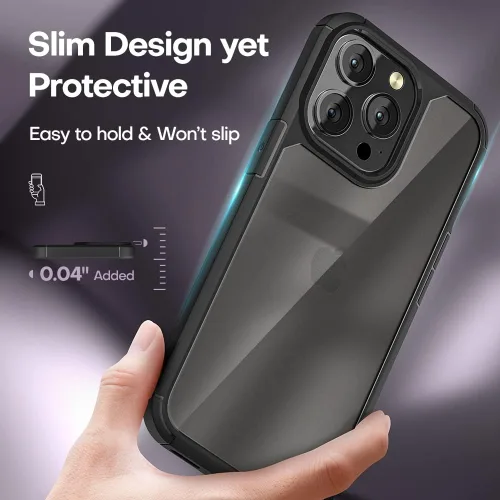 Miniatura 5 de TAURI Funda para iPhone 13 Pro Max, [no amarillenta] [protección contra caídas de grado militar] Funda a prueba de golpes para iPhone 13 Pro Max