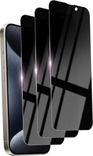 Miniatura 19 de Paquete de 3 protectores de pantalla de privacidad para iPhone 17 Pro Max, vidrio templado de 6.9 pulgadas, protección ocular antiespía, cobertura