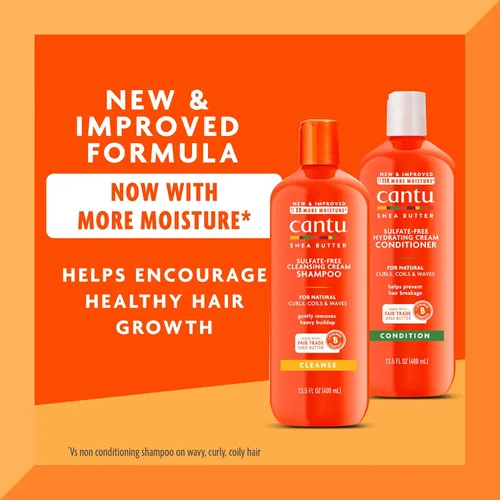 Miniatura 2 de Cantu Champú y acondicionador con manteca de karité para cabello natural, 13.5 fl oz (paquete de 2)