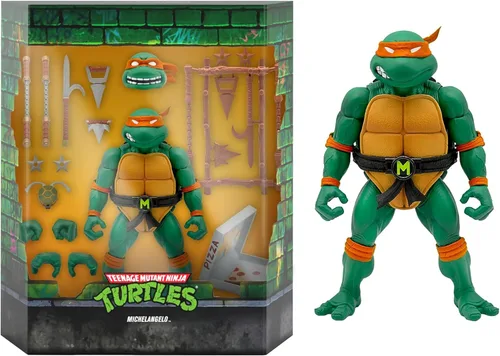 Miniatura 10 de Super7 ULTIMATES! Teenage Mutant Ninja Turtles Donatello - Figura de acción TMNT de 7 pulgadas con accesorios, coleccionables clásicos de dibujos