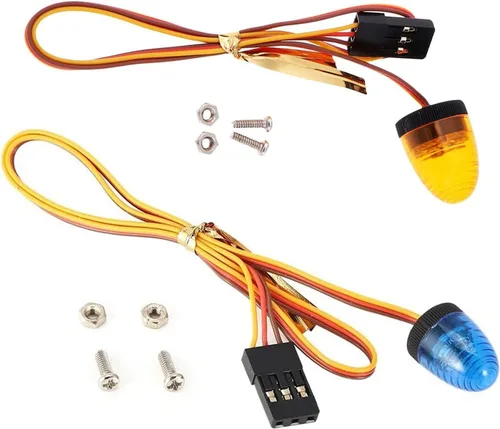 Miniatura 17 de Paquete de 2 luces LED circulares ultra brillantes de policía, lámpara estroboscópica giratoria y alarmante, 5 modos, compatible con 1/8 1/10 1/14
