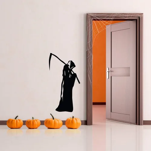 Miniatura 3 de Calcomanía de vinilo para pared, 41 x 22 pulgadas, decoración de ángel de la muerte de la temporada de Halloween, para adolescentes y adultos